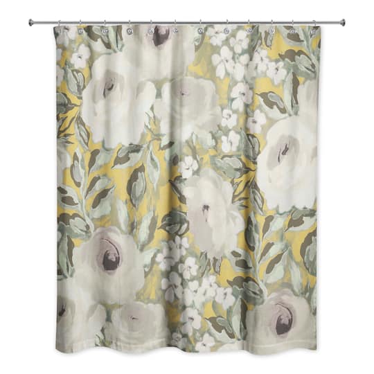 Floral 71" x 74" Shower Curtain
